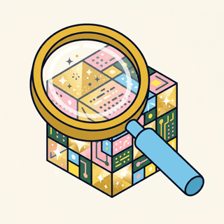 AI search magnifying glass