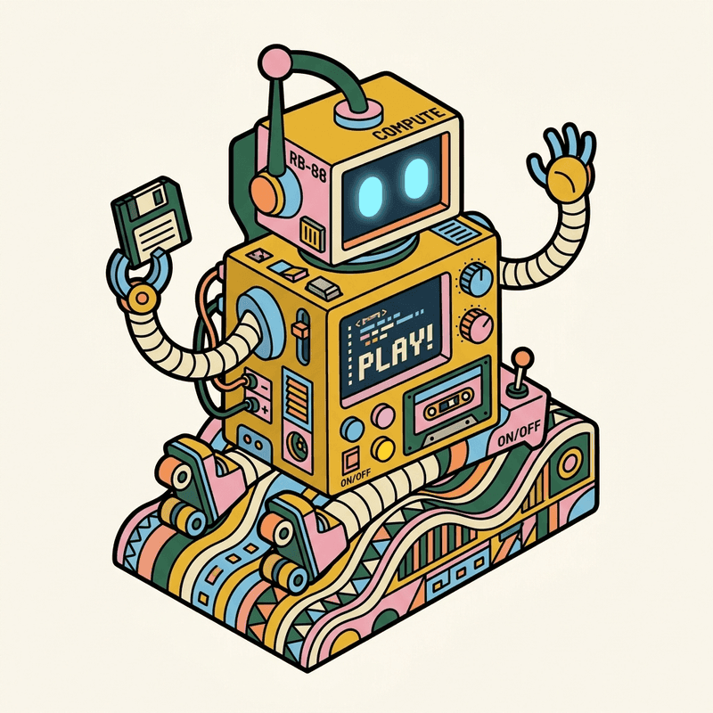 Isometric colorful robot